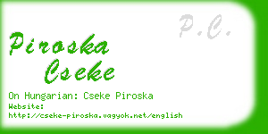 piroska cseke business card